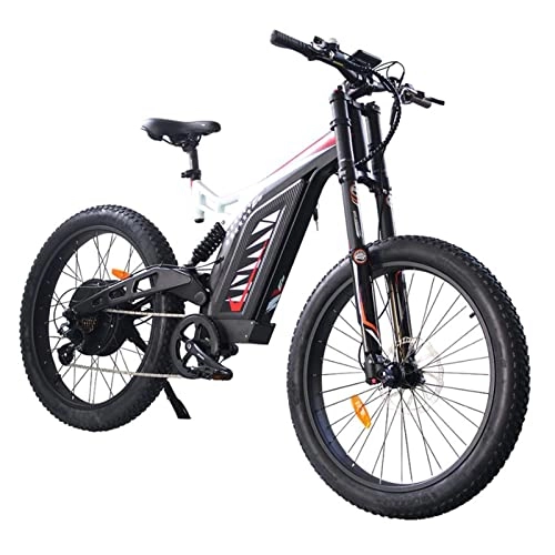 Electric Bike : bzguld Electric bike 26-inch Fat tire 1500W Electric Bicycle 27 Mph Snow Electric Bicycle 7 Speed Mountain Electric Bicycle Pedal Auxiliary 48V 14.5Ah Lithium Battery (Color : 1500W)