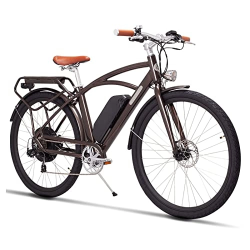 Electric Bike : bzguld Electric bike 26" Retro Electric Bicycle for Man and Women with High Speed Brushless Gear 500 Motor 7 Speed Gear Speed Ebike with Removable 48V13AH Lithium Battery (Color : 26inch)