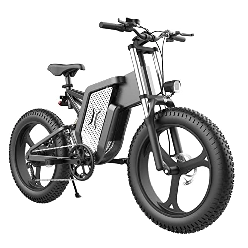 Electric Bike : bzguld Electric bike 400W Motor Electric Mountain Bicycle for Adults 20 inch Tire Bike with 48V 25AH Removable Lithium Battery Ebike 7 Speed Gears Max Load 264lbs
