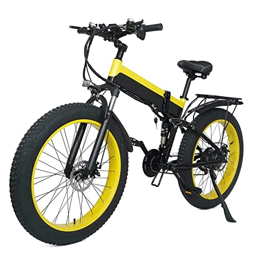 Electric Bike : bzguld Electric bike 750W Folding Electric Bike 26" Fat Tire Electric Commuter Bike, 48V 10Ah Lithium Battery 24.8 MPH Adults / Teens City Ebike