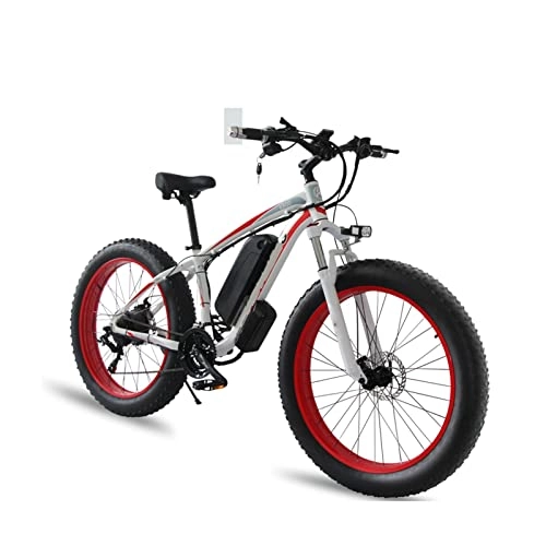 Electric Bike : bzguld Electric bike Electric Bikes for Adults Men 1000W 26 Inch Fat Tire Electric Bike 48V 18Ah Removable Lithium Battery Electric Bicycle Beach Ebike (Color : E, Size : One 18AH battery)