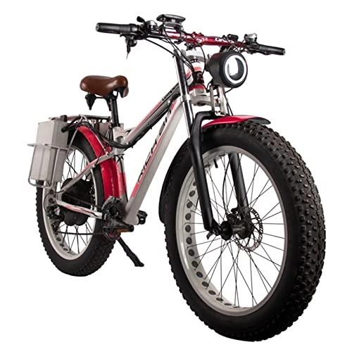 Electric Bike : bzguld Electric bike Electric Mountain Bike Full Suspension 26" 37 MPH E Bikes 1500W Brushless Motor and 48V*30AH Removable Lithium Battery| 7 Speed Commuting Electric Bicycle