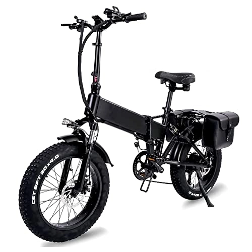 Electric Bike : bzguld Electric bike Folding Electric Bike with 750W Motor 48V 15Ah Lithium Battery Full Suspension Electric Bicycle for Adult 20" Fat Tire Mountain Electric Bicycles Up to 28MPH