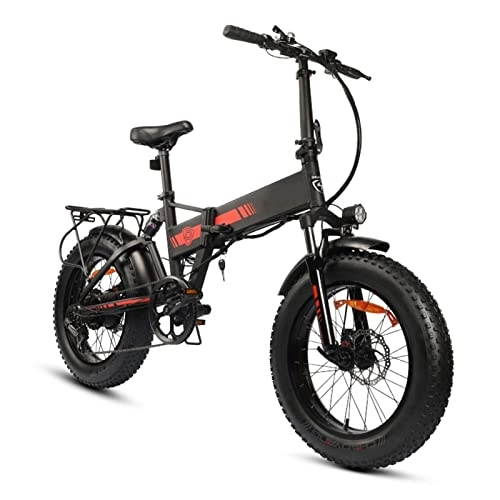 Electric Bike : bzguld Electric bike Folding Electric Bikes for Adults 48V 750W Snow Electric Bicycle 48V 10.5Ah Lithium Battery 20 Inch 4.0 Fat Tire e-bike (Color : 48V 750W 10.5Ah)