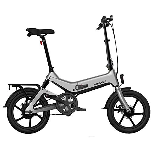 Electric Bike : CAMTOP Electric Bikes for Adults 350W Folding Electric Bicycle Lightweight Urban Ebike for Men Women 16" Magnesium Alloy Frame 36V / 7.5Ah Removable Lithium Ion Battery (Gray)