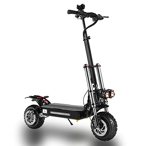 Electric Bike : CAMTOP Electric Scooters Adult Off Road Fast Foldable 2 Wheel E Scooter Powerful Dual Motor Dual Suspension Disc Brake 11in Vacuum Tubeless Tire 60V / 38AH Large Capacity Lithium Battery
