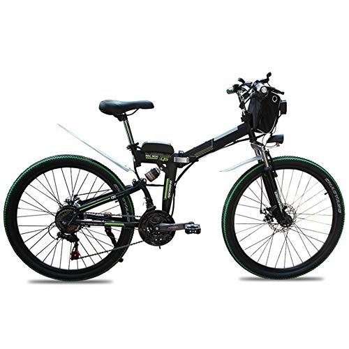 Electric Bike : CARACHOME Adult Electric Bike, 26 Inch Folding Electric Bike 350W / 48V / 15AH for Man & Woman Commuting and Leisure, A