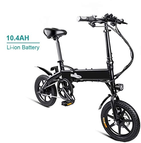 Electric Bike : CARACHOME Electric Bike, Adults Fold Electric Bike with 3 Riding Modes 14 Inch Tire LCD Screen, for Sports Outdoor Cycling Travel Commuting