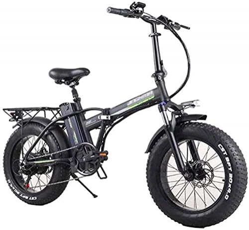Electric Bike : CASTOR Electric Bike 20 inch Folding Electric Bikes, 48V15A All terrain Bikes 4.0 fat tire double disc brake Bicycle Outdoor Cycling