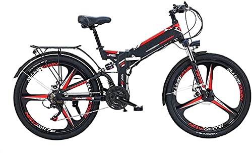 Electric Bike : CASTOR Electric Bike 24 / 26'' Folding Electric Mountain Bike with Removable 48V / 10AH LithiumIon Battery 300W Motor Electric Bike EBike 21 Speed Gear And Three Working Modes