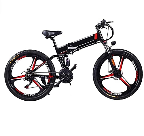 Electric Bike : CASTOR Electric Bike 26'' Electric Bike, 350W Motor Folding Electric Bicycle with Removable 48V 8AH / 10AH LithiumIon Battery for Adults, 21 Speed Shifter Mountain Electric Bike