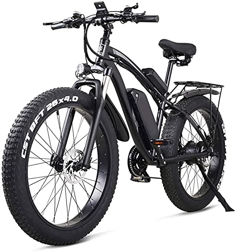 Electric Bike : CASTOR Electric Bike 26 Inch Electric Bike Mountain Ebike 21 Speed 48v Lithium Battery 4.0 Offroad 1000w Back Seat Electric Mountain Bike Bicycle for Adult, Blue