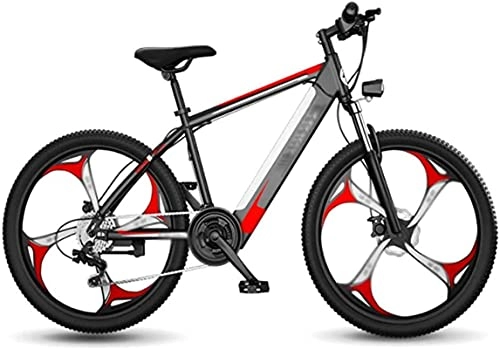 Electric Bike : CASTOR Electric Bike 26 inch Electric Bikes Bikes, 48V 10A lithium Mountain Bicycle LCD display instrument 27 speeds Double Disc Brake Bike