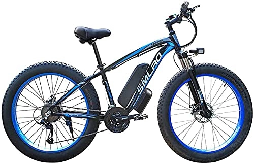 Electric Bike : CASTOR Electric Bike 26 inch Electric Mountain Bikes, 48V 1000W Bikes 21 speed Adult Bicycle 4.0 fat tires Sports Outdoor Cycling