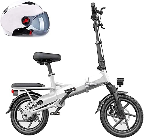 Electric Bike : CASTOR Electric Bike 350W Folding Electric Mountain Bike, 48V Removable Lithium Battery Beach Snow Bicycle 14" bike Electric Moped Electric Bicycles