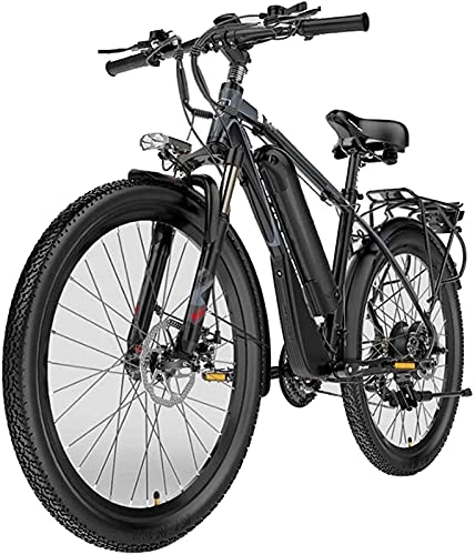 Electric Bike : CASTOR Electric Bike Bikes, 26'' Electric Mountain Bike, Bicycles Outdoor for Adult 400W 48V 13Ah Removable Large Capacity LithiumIon Battery 21 Speed with LCD Display und Rear Seat