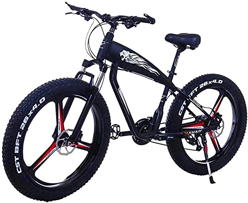 Electric Bike : CASTOR Electric Bike Bikes, Electric Bicycle For Adults 26inc Fat Tire 48V 10Ah Mountain EBike With Large Capacity Lithium Battery 3 Riding Modes Disc Brake
