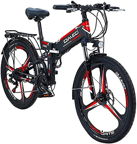 Electric Bike : CASTOR Electric Bike Bikes, Electric Bicycles Adult Beach Snow bike Electric Mountain Bicycle With 48V 10AHRemovable Lithiumion Battery 300W Power Motor