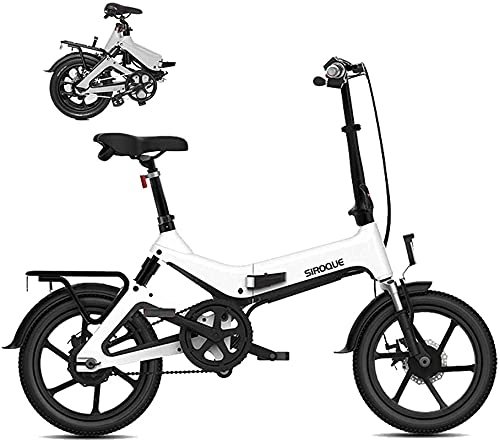 Electric Bike : CASTOR Electric Bike Bikes, Electric Bike Electric Bike 16 Inch Tires 250W Motor 25km / h Folding EBike 7.8AH Battery 3 Riding Modes