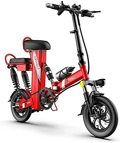 Electric Bike : CASTOR Electric Bike Bikes, Folding Electric Bike for Adults, City Bicycle 3 Riding Modes with 350W Motor, 12" Lightweight Folding EBike Max Speed 25Km / H for Outdoor Cycling Work Out