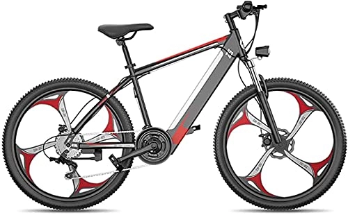 Electric Bike : CASTOR Electric Bike Electric Bike 26 Inches Fat Tire Snow Bicycle Mountain Bikes Men Dual Disc Brake Aluminum Alloy for Adults And Teens, for Sports Outdoor Cycling Travel, LED Light