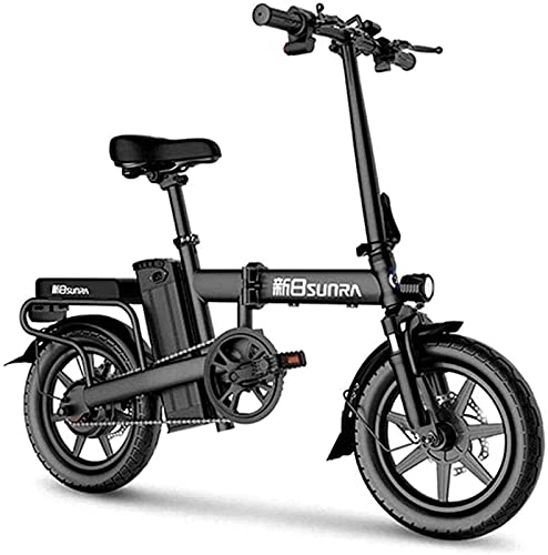 Electric Bike : CASTOR Electric Bike Fast Electric Bikes for Adults 14 inch Electric Bike with Front Led Light for Adult Removable 48V LithiumIon Battery 350W Motor Load Capacity of 330 Lbs