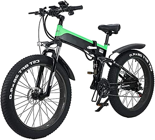 Electric Bike : CASTOR Electric Bike Folding Electric Mountain City Bike, LED Display Electric Bicycle Commute bike 500W 48V 10Ah Motor, 120Kg Max Load, Portable Easy To Store