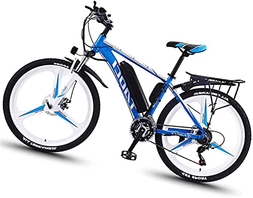 Electric Bike : CASTOR Electric Bike Mountain Bike, 350W 26'' Bicycle with Removable 36V 8AH LithiumIon Battery for Adults, 21Speed Transmission System