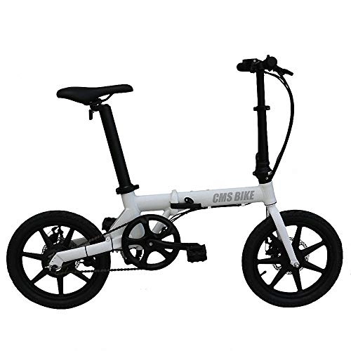 Electric Bike : CBA BING Adult Mini Electric Car, Removable Large Capacity saddle tube Lithium-Ion Battery, Foldable Bicycle Safe Adjustable Portable for Cycling, Three Working Modes