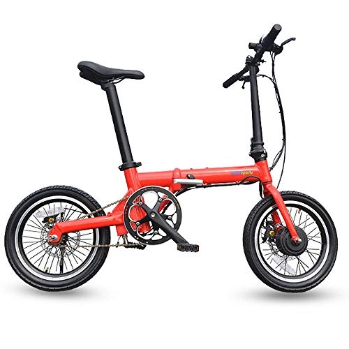 Electric Bike : CBA BING Folding Electric Bike, Foldable Bicycle Safe Adjustable Portable for Cycling Removable Large Capacity Lithium-Ion Battery, with LCD Displayer