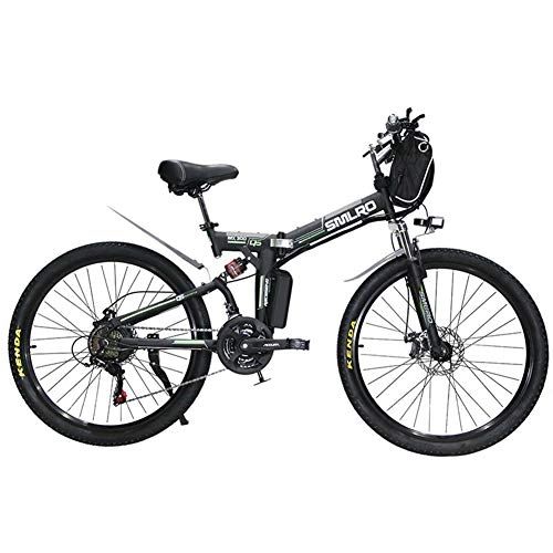 Electric Bike : CBPE 350W 24 Inch Electric Bicycle Mountain Beach Snow Bike for Adults, Aluminum Electric Scooter 7 Speed Gear E-Bike with Removable 48V8A Lithium Battery, Black