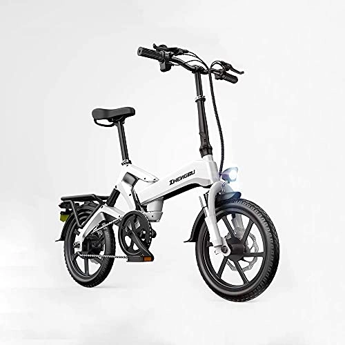 Electric Bike : CCLLA mountain bikes Electric Mountain Bike, Folding Bicycle Electric Bike for Adults Women, 250W Electric Bicycle 16" with 48V Man E-Bike for Commuter City Commuting Outdoor Cycling Travel Work Out