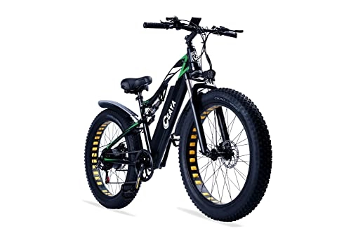 Electric Bike : CEAYA Electric Bike, 48V 17AH Removable Lithium-ion Battery Electric Bikes For Adults 26 * 4.0 Fat Tire Electric Bikes Shimano 7 Speed Ebike