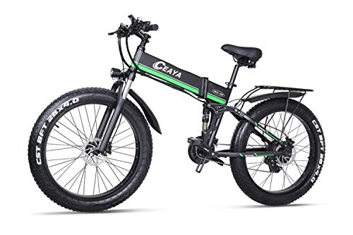 Electric Bike : Ceaya Electric Bikes, Aluminum Alloy Ebikes All Terrain, 26" 48V 12.8AhRemovable Lithium-Ion Battery Electric Mountain bike for Mens