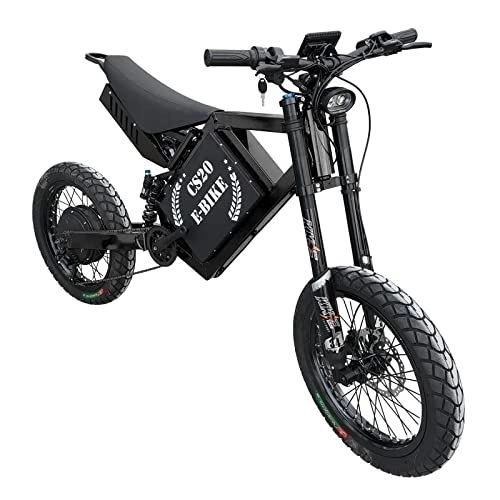 Electric Bike : CEXTT Electric bike electric motorcycle Most powerful 72v 5000w ebike with Electric Mountain Bike (Color : Black)