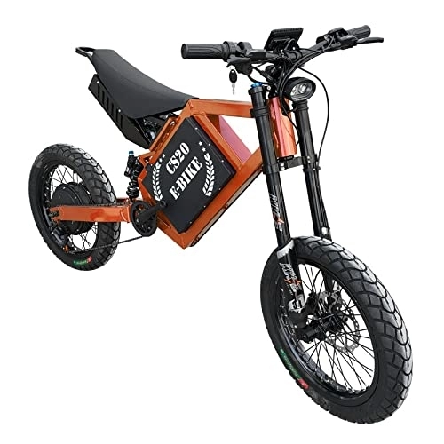Electric Bike : CEXTT Electric bike electric motorcycle Most powerful 72v 5000w ebike with Electric Mountain Bike (Color : Red)