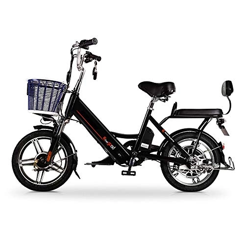 Electric Bike : CHEZI Electric BicycleElectric Lithium Car Electric Bikes for Men and Women Electric Bike Travel Parent-Figure Aid Electric Car for Adults 48 V 16 Inches