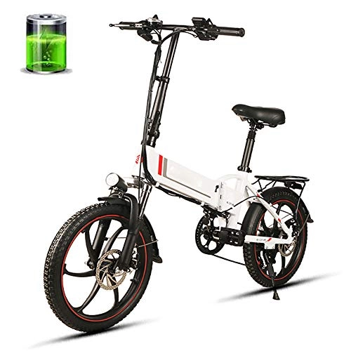 Electric Bike : CHJ Electric Bike Folding E-Bike 350W Motor 48V 10.4AH Lithium-Ion Battery LED Display for Adults Men Women E-MTB