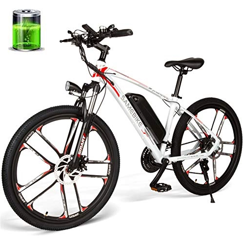 Electric Bike : CHJ Electric mountain bike, 26 inch lithium battery off-road mountain bike 350W 48V 8AH for men and women for adult off-road travel 30km / h