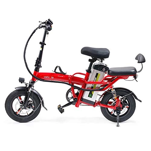 Electric Bike : CHU Electric Bike Adult Electric Bike Mini Folding Bike, 2