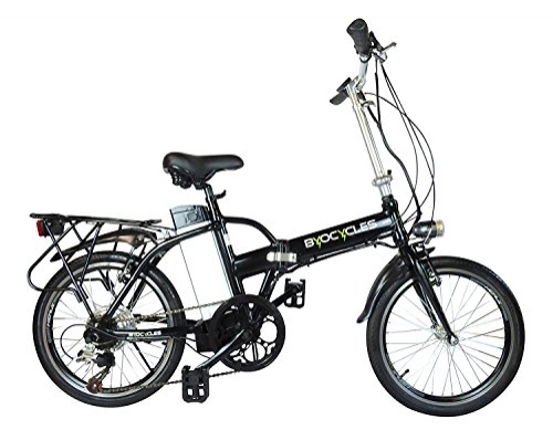 Electric Bike : City Speed Byocycle 6 Speed Folding Electric Bike Bicycle 20" Wheels Black 13Ah