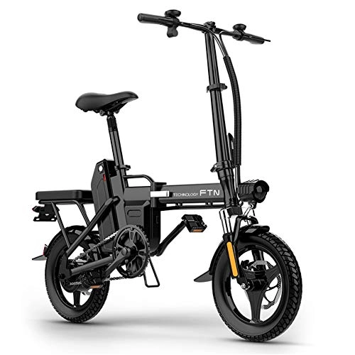 Electric Bike : CJCJ-LOVE 14Inch Folding Electric Bicycle 48V / 350W / 10Ah Power Lithium Battery Adult E-Bike Electric Cycling Tandem Bicycles Lightweight Aluminum Alloy Frame
