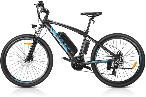 Electric Bike : Classic Electric Mountain Bike, 36V / 9.99Ah Removable Lithium Battery, Smart LCD Meter, 27.49 Inch Electric Bike, E-bike With 21-Speed ANCHEER