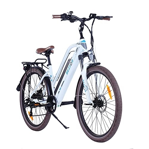 Electric Bike : Clydpee Electric Bike Adults, Electric Bicycles with 48V 12.5AH Battery, Step-Thru Ebike, 26"*1.95 Tire, Snow Mountain City E-Bikes