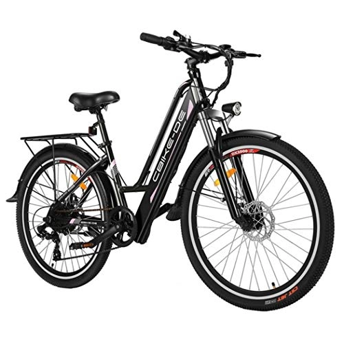 Electric Bike : cobizi Electric Mountain Bike E-Bike 26inch Women Outdoor 250W High Speed Ebike (black)