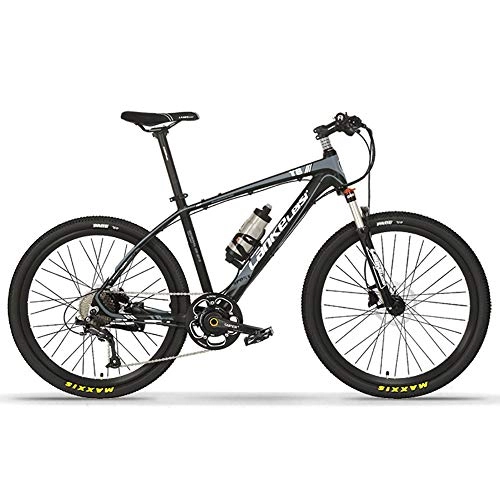 Electric Bike : COKECO 26 Inch Men's Mountain Bikes, 36V250W Electric Power-assisted Bicycle Torque Sensor 6-speed Bicycle 9-speed Oil Disc LG Imported Battery Aluminum Alloy Frame