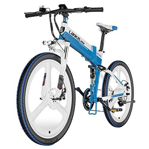Electric Bike : COKECO Electric Mountain Bike For Adults, 480W Electric Bicycle 26 * 1.95 Inch Aluminum Frame 48V10.4Ah Lithium Battery Electric Folding Mountain Bike Assisted Bicycle 7 Speed