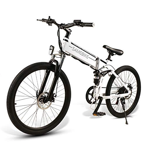 Electric Bike : Coolautoparts Folding Electric Bikes for Adults 350W / 500W Aluminum Mountain e-Bike for Men Women 26 Inch Removable 48V 10Ah Lithium Battery 21 Speeds Disc Brake LCD ScreenEU STOCK