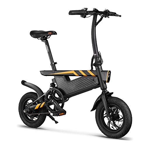 Electric Bike : COUYY Electric bicycle T18 12-inch high power folding electric assist 250W electric bicycle motor and disc brake double folding electric bicycle