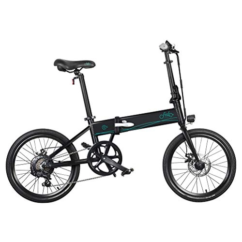 Electric Bike : Crabitin Electric Bicycle, 20''Folding Electric Mountain Bike, 3-Speed, 6-speed Transmission System, 30km / h Max, 36V 250W 10.4Ah Lithium Battery, Mechanical Disc Brakes (Separately purchase adapter)